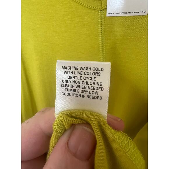 Studio JPR NEW NWT Women's Front Tie Lime Green Blouse Shirt Top Size Medium - Picture 8 of 8